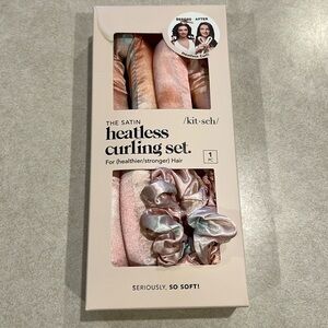 Kitsch Satin Heatless Curling Set - Rose Gold and Silver